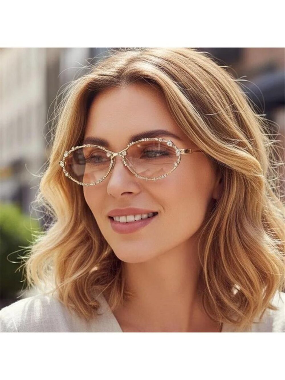 Luxury oval Sun Glasses